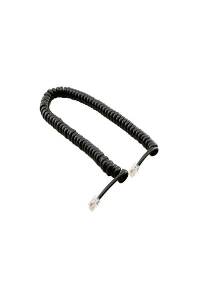 S-LINK Telefon Ahize Spiral Siyah Kordon Kablosu