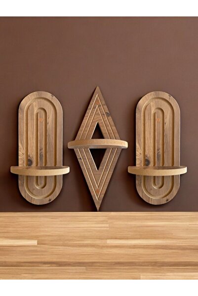 varje Dekoratif Duvar Rafı 3lü Set