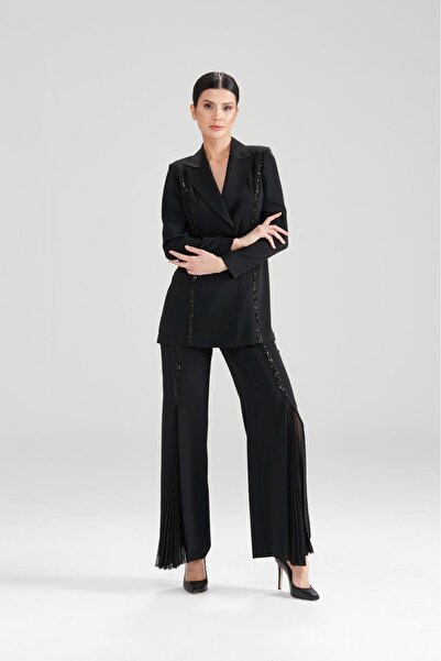 CLIO CLİO PAÇASI PLİSELİ KRAVUZE KREP TAKIM ELBİSE