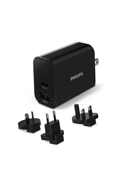 Philips Dlp2621t Siyah Usb-a Ve Usb-c Bağlantılı Seyahat Adaptörü