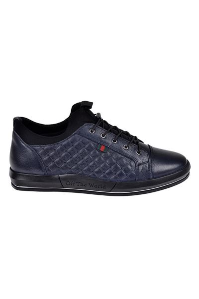 pullman Genuine Leather Men's Sneakers Voy-6424 Navy Blue
