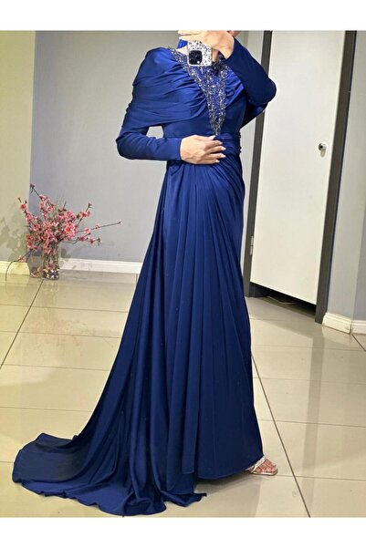 KATRE TEKSTİL Kenzel Satin Evening Dress - Stylish and Comfortable Design
