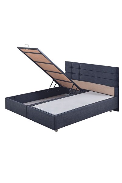 Setay Viyana Çift Kişilik Baza Başlık Ikili Set Lacivert