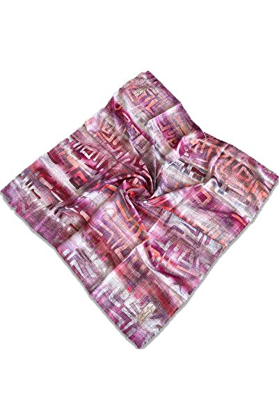 LA BOUTIQUE Eșarfă clasică cu model karma roz - 1845-03 34841