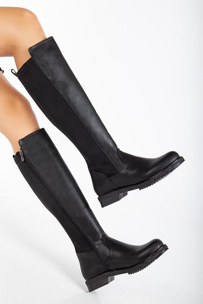 SUİNS SHOES Дамски ботуши Suins Vesla с еластична материя и мокър гръб