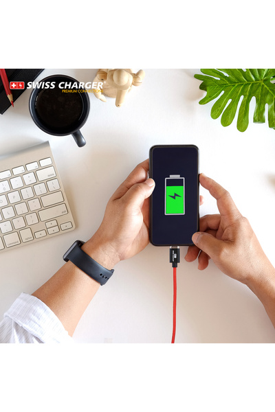 Genel Markalar Charger Type-c Manyetik Uçlu Şarj Ve Data Kablosu 1.5m Örgü Kumaş