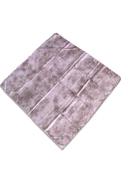 LA BOUTIQUE 1863-16 Eșarfă clasică cu model nor liliac - 34428