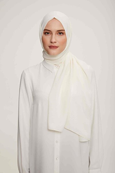Armine Trend White Single Color Cazz Shawl 4073