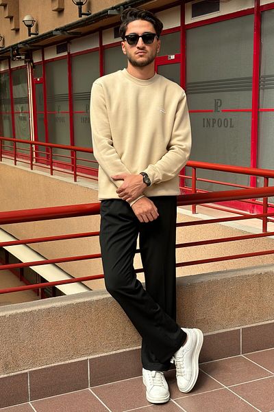 inpool Φούτερ Urban Culture Oversize - Crew Neck, Raster, 3 κλωστών, OD1022