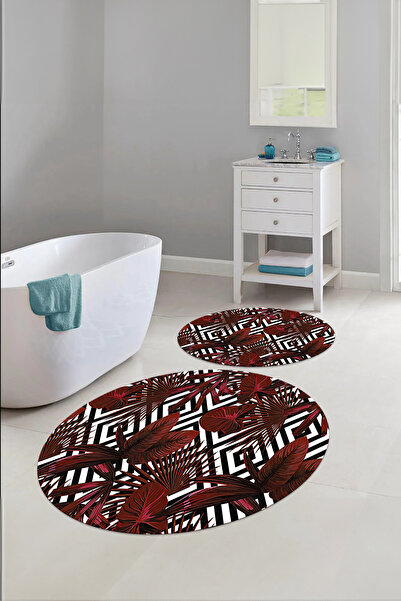 Napoli Home Štampano Perivo Klasični Cvetni dezen Okrugli Kupatilski otirač T...