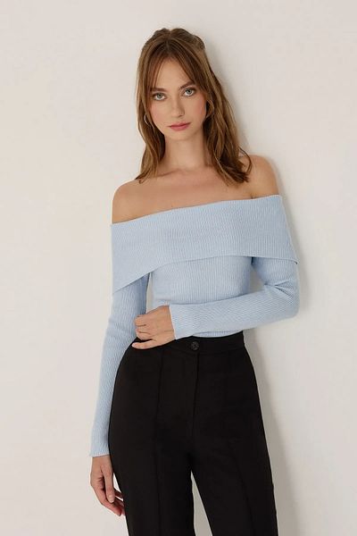 Hiccup Top din tricotaje cu guler Madonna fără umeri