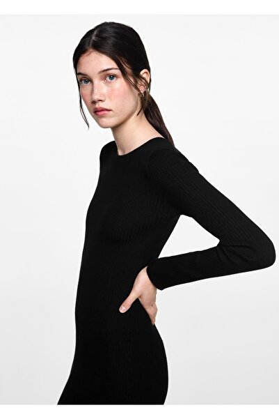 Mango Teen Lastikli Midi Elbise