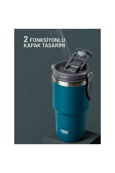 Tyeso Dailyneed 750 ml Blue Stainless Steel Vacuum Thermos