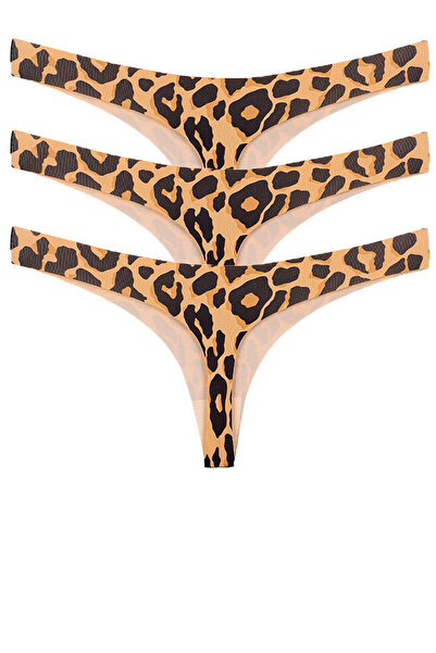 Vanilya Secret Lazer Tanga Leopar Desenli 3'Lü Paket