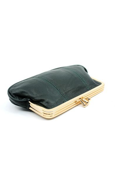 OLLBAG Дамски портфейл от естествена кожа с щипка