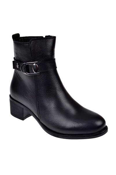 pullman Voyager Hakiki Deri Alçak Topuklu Kadın Bot VOY-9310 SİYAH