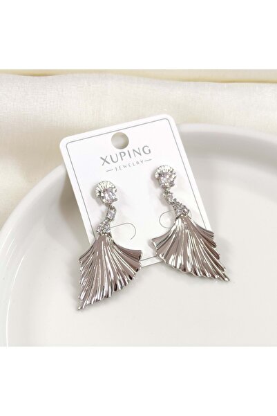 Güler Yüzlü Silver XUPING DANGLE - أقراط مروحة سائلة