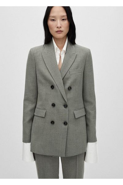 MANGO Woman Zweireihige Blazerjacke
