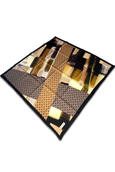 Pierre Cardin Eșarfă de mătase neagră cu model mixt - 8847438-913