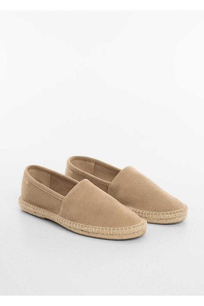 MANGO Man Jute Suede Leather Espadrilles