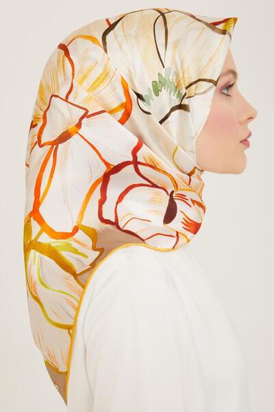 Armine Μεταξωτό μαντήλι με πέτρινο σχέδιο λουλουδιών 9110 - 31