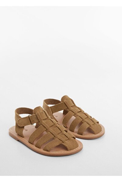 MANGO Baby Δερμάτινα παπούτσια ζελέ