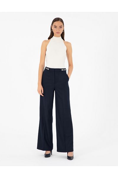 Pierre Cardin Navy Blue Fabric Trousers 50290369-Vr033