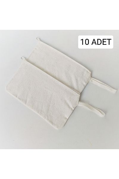 ORGANİZASYON HEDİYEM 10 τεμάχια ακατέργαστη υφασμάτινη θήκη για στυλό - Μπορεί να ζωγραφιστεί θήκη για στυλό - Κατάλληλη για θήκη για στυλό Punch Making