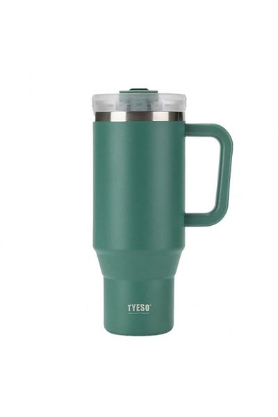 Tyeso Qq Termos Sızdırmaz Pipetli Çift Duvarlı Vakumlu 1200ml Yeşil