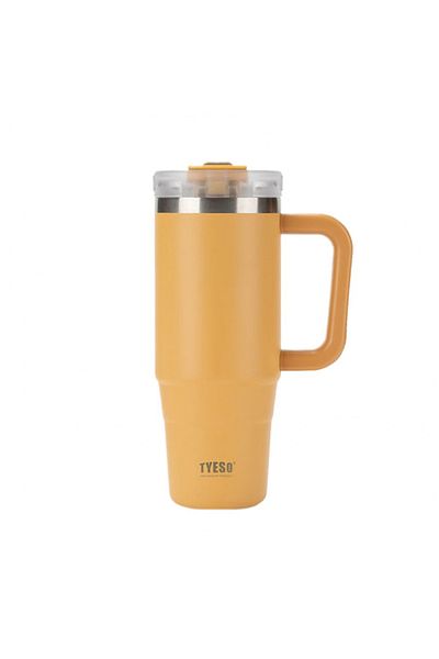 Tyeso Qq Termos Sızdırmaz Pipetli Çift Duvarlı Vakumlu 900ml Sarı