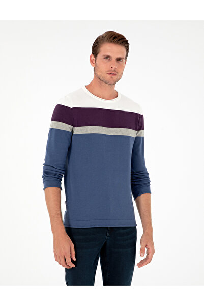 Pierre Cardin سترة تريكو بياقة دائرية من إندجو سليم فيت 50296449-VR028