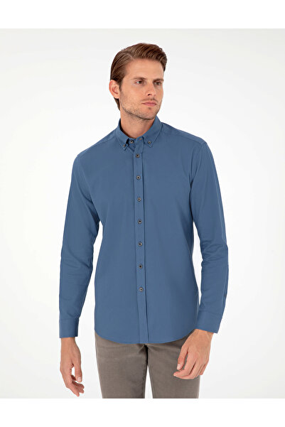 Pierre Cardin İndigo Regular Fit Uzun Kollu Gömlek 50292553-VR028