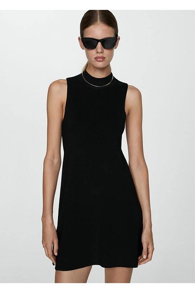 MANGO Woman Perkins Collar Knitwear Dress