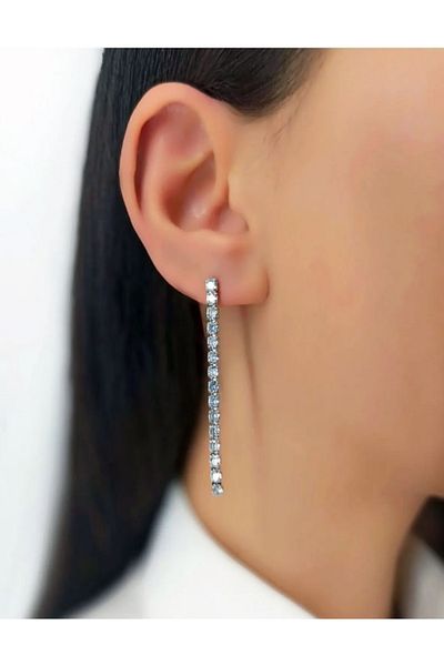 mos&more Silver Color Waterway Dangle Women's Earrings