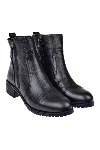 pullman Voyager Hakiki Deri Alçak Topuklu Kadın Bot VOY-7550 SİYAH