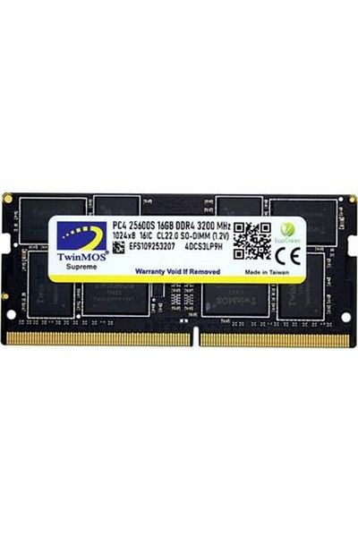 TwinMOS 16Gb Ddr4 3200Mhz Notebook Ram Mdd416Gb3200N