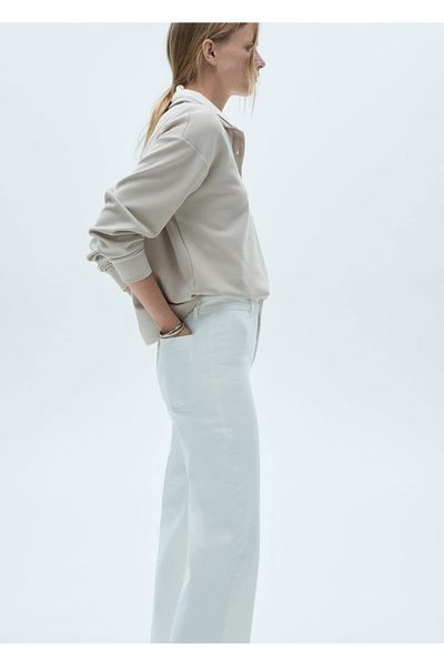 MANGO Woman Catherin hoch taillierte Culotte-Jeanshose