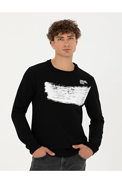 Pierre Cardin Siyah Regular Fit Sweatshirt 50272515-VR046