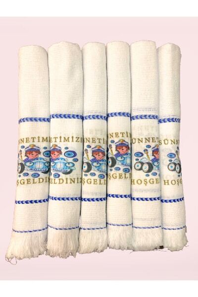 yörük tuhafiye Circumcision Towel Car Towel Convoy Towel, with Ribbon Gift, 12 Pieces, Circumcision Mashallah Gift