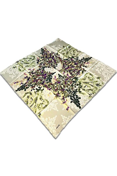 Aker Відкритий зелений змішаний візерунок Тівіл Шовковий шарф 8749713-951