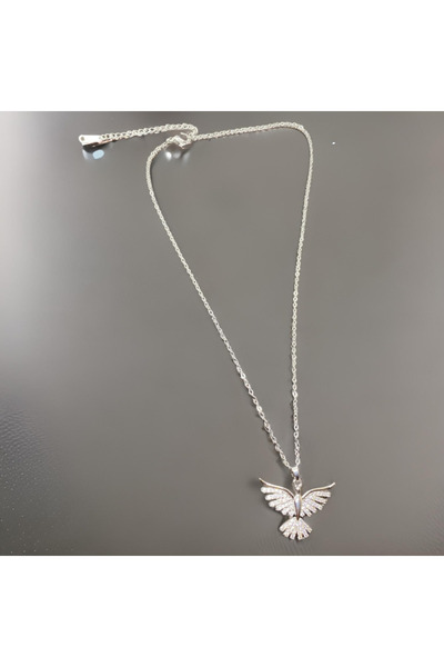 FM أيقونة الأمل والسلام: نموذج الحمام فضي اللون 316L قلادة نسائية أنيقة مضادة...