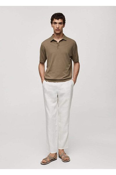 MANGO Man Strick-Poloshirt aus 100 % Baumwolle