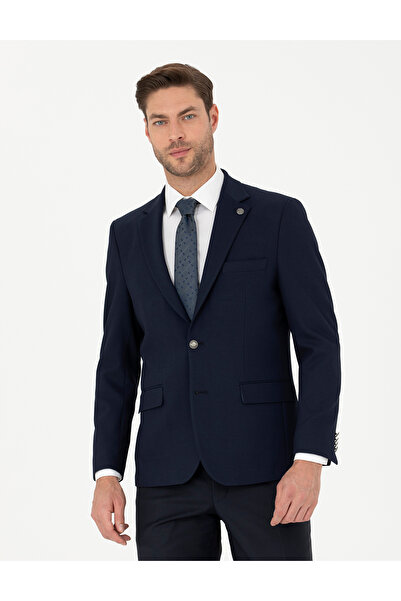 Pierre Cardin سترة زرقاء داكنة بقصة ضيقة 50285094 -VR033