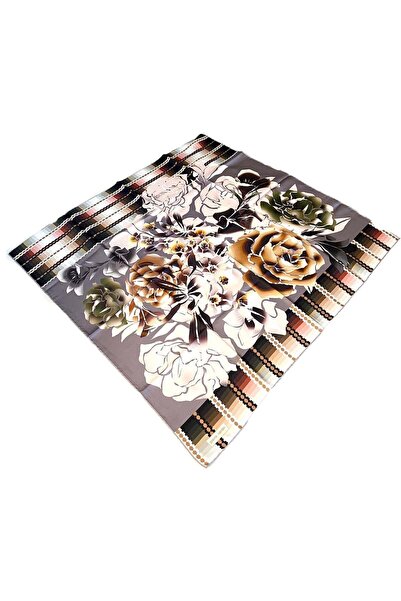 Pierre Cardin Gri Karma Desen Tivil İpek Eşarp 8750438 - 971