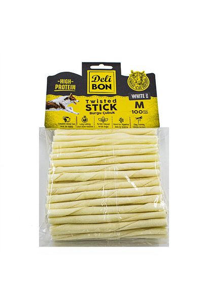 Delibon Leather Thick Twisted Rod 100 Pieces White