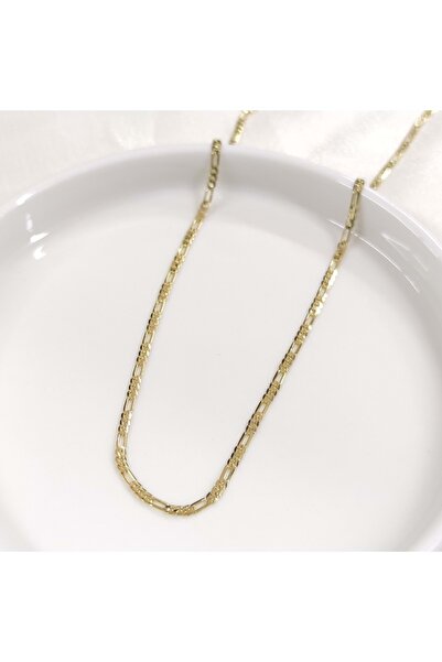 Güler Yüzlü Silver قلادة سلسلة فيجارو من XUPING - 2 مم، إنيد، ذهبي، 60 سم