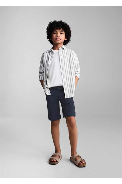 MANGO Kids Chino-Bermudashorts aus Baumwolle – Slim Fit