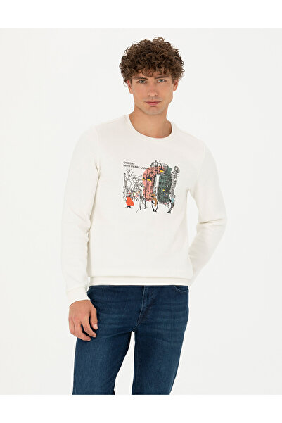 Pierre Cardin Ekru Regular Fit Sweatshirt 50276187-VR019