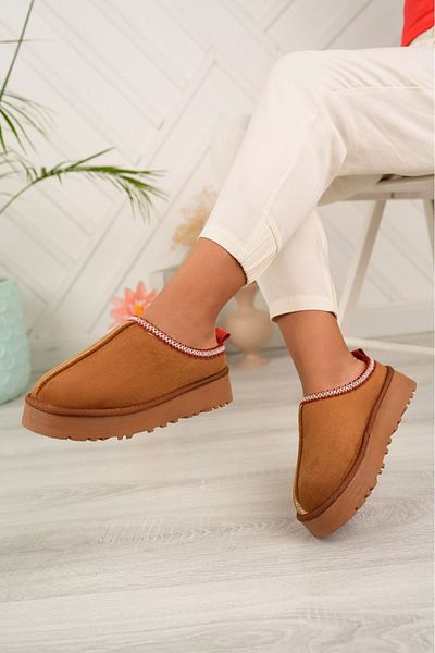 MODA MHS Palmiye Γυναικεία Suede Utra Mini Μποτάκια με Μαλλιά Εσωτερικά Καθημερινή Άνεση