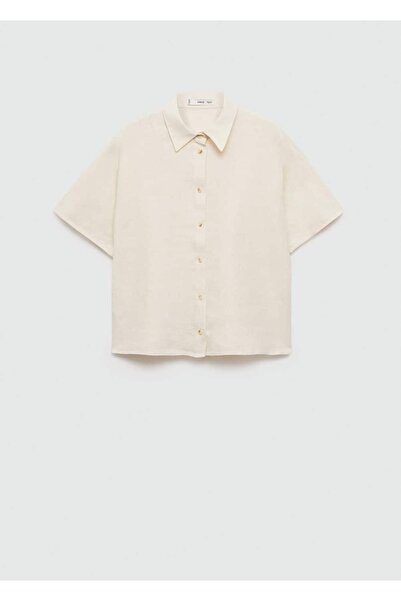 MANGO Woman %100 keten gömlek